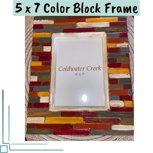 NEW! Wood Color Block Frame 5 x 7